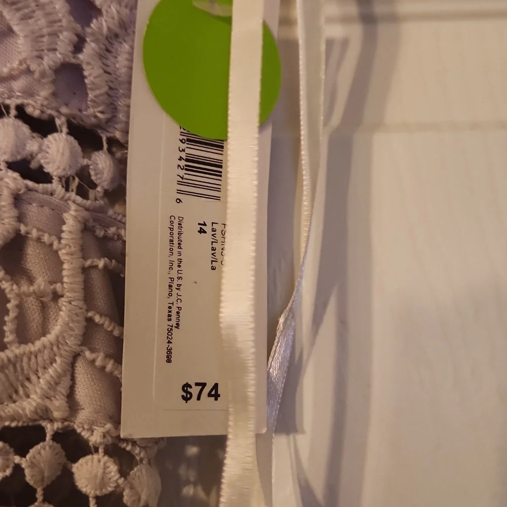 Lilac lavender open lace midi dress - Picture 2 of 7